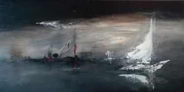 Peinture intitulée "Bateau fantôme - La…" par Sandrine Chalot, Œuvre d'art originale, Acrylique