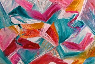 Peinture intitulée "VOOS" par Eliana Carvalho, Œuvre d'art originale, Huile Monté sur Châssis en bois