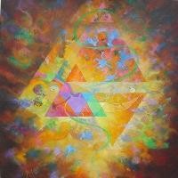 Peinture intitulée "boschfish" par Christophe Challier, Œuvre d'art originale, Huile