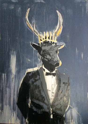 Peinture intitulée "groom" par Turgut Aygün, Œuvre d'art originale, Acrylique