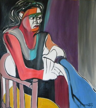 Pittura intitolato "Portrait de Margher…" da Gabriele Donelli, Opera d'arte originale, Olio