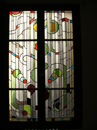Peinture intitulée "Vitrail moderne, es…" par Ziya Aydin, Œuvre d'art originale
