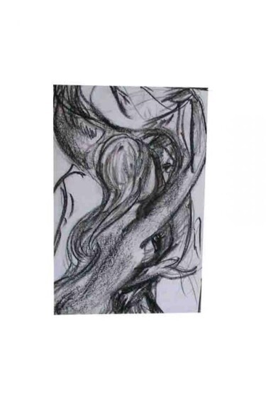 Drawing titled "ETERNAL KISS" by Suddha Sama, Original Artwork, Charcoal