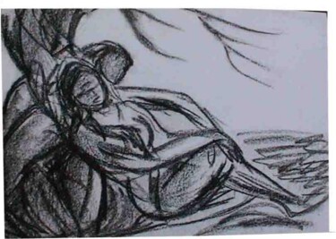 Drawing titled "WHISPER" by Suddha Sama, Original Artwork, Charcoal