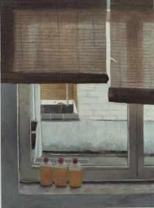 Painting titled "bouchons rouges" by Mathieu Weemaels, Original Artwork, Oil