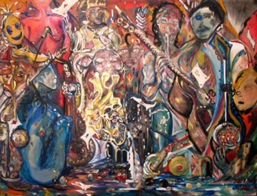 Painting titled "Joueons Tous En COE…" by Yan D-Soloh, Original Artwork