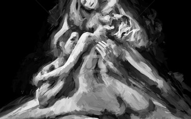 数字艺术 标题为“three girls 03” 由Tobias Ginski, 原创艺术品, 数字油画