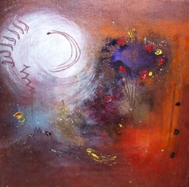 Peinture intitulée "Verger céleste" par Muriel Cayet, Œuvre d'art originale