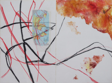 Printmaking titled "dessein des frontie…" by Ln Le Cheviller, Original Artwork, Ink