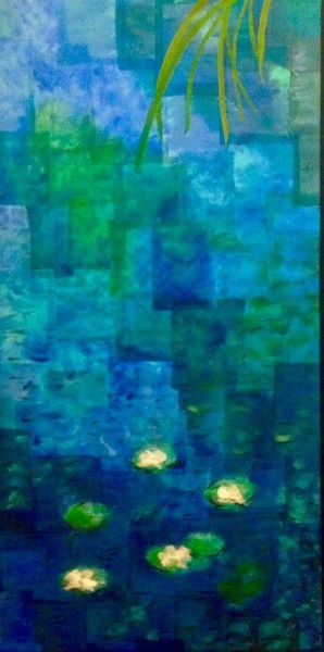 TRILOGIE 1 Hommage à Monet, Nymphéa vert et bleu