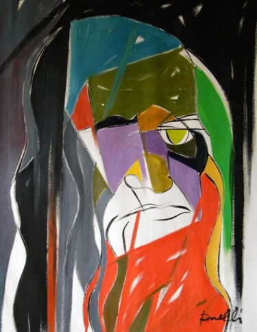 Pittura intitolato "Portrait of Leonard…" da Gabriele Donelli, Opera d'arte originale, Olio