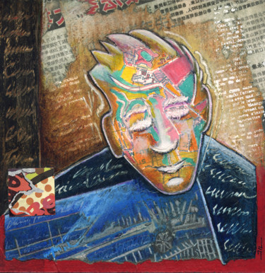绘画 标题为“Le diplome” 由Jean-Luc Lacroix (JL LACROIX), 原创艺术品, 丙烯 安装在其他刚性面板上