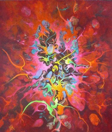 Peinture intitulée "heartness" par Christophe Challier, Œuvre d'art originale, Huile