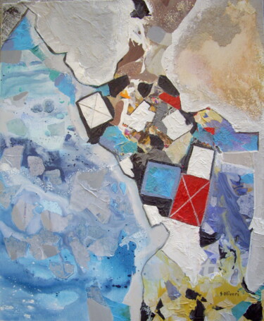 Peinture intitulée "Vue du ciel" par Sylvie Oliveri, Œuvre d'art originale, Acrylique