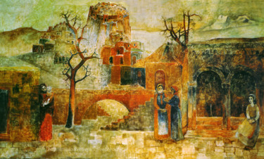 Painting titled "Armenia" by Minas Avetisyan, Original Artwork, Tempera