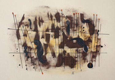 Drawing titled "World IV" by Pribi, Original Artwork, Ink