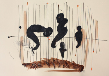 Drawing titled "World VII" by Pribi, Original Artwork, Ink