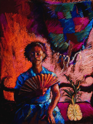 Peinture intitulée "Seeing Beyond" par Ellen Dreibelbis, Œuvre d'art originale, Pastel