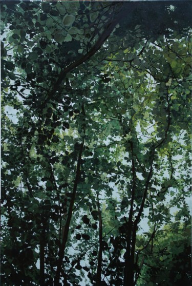 Woods Painting titled "Woods" by Emilia Amaro, Original Artwork, Acrylic
