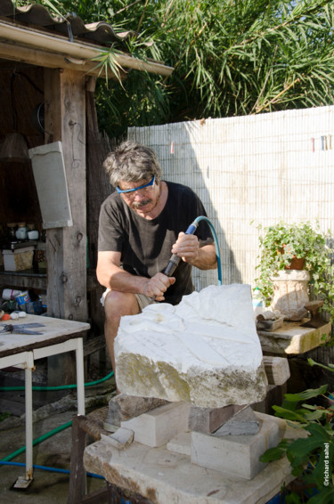 Sculpture intitulée "l'Artiste en plein…" par Trizan, Œuvre d'art originale