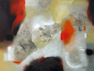 Painting titled "Abstract composition" by Jeevan Rajopadhyay, Original Artwork, Acrylic