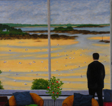 Peinture intitulée "Saint Briac.jpg" par Claude Guillemet, Œuvre d'art originale, Huile Monté sur Châssis en bois