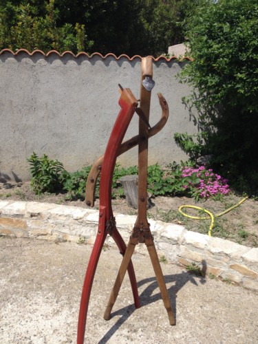 Sculpture intitulée "mariage-pour-tous-" par Castor, Œuvre d'art originale, Bois