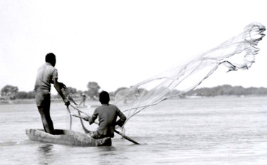 Photographie intitulée "scène de pêche sur…" par Claude Guillemet, Œuvre d'art originale, Photographie non manipulée