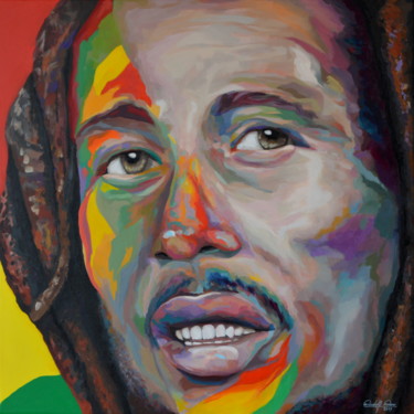 Painting titled "Bob" by Rudolf Rox, Original Artwork, Acrylic