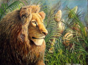 Painting titled "For the Love of Lio…" by Victoria Armstrong, Original Artwork, Acrylic