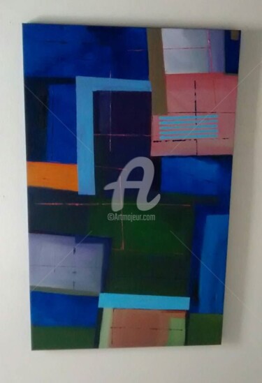 Peinture intitulée "azul.jpg" par Ianelli, Roberta, Œuvre d'art originale, Acrylique