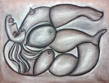 Peinture intitulée "Maria José" par Serge Berry, Œuvre d'art originale, Pastel