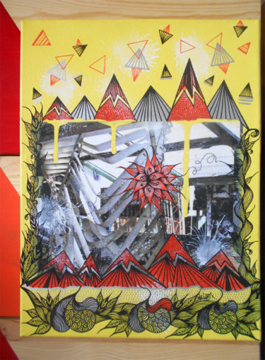 Peinture intitulée "Urban VS Nature.jpg" par Kaliart, Œuvre d'art originale, Bombe aérosol