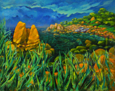 Painting titled "A la Castagna. Cors…" by Art -Lsedra, Original Artwork, Oil