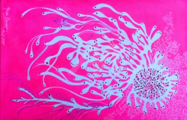 Peinture intitulée "Algue luisante Virg…" par Mona Bessaa, Œuvre d'art originale, Acrylique