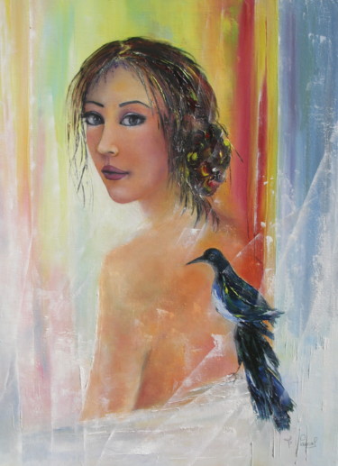 Peinture intitulée "FAUSTINE" par Françoise Pascal, Œuvre d'art originale, Huile