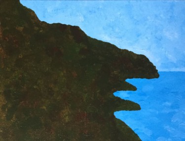 Cliffs by the Sea Peinture intitulée "Cliffs by the Sea" par Giart, Œuvre d'art originale, Acrylique