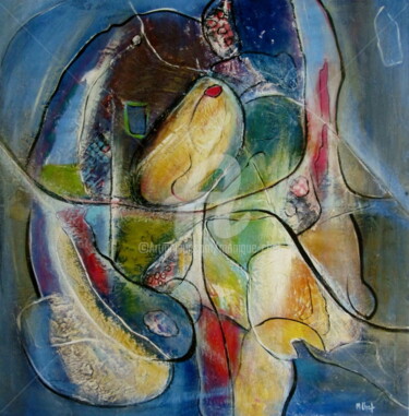 Gravures & estampes intitulée "Vibrations 1" par Monique Chef, Œuvre d'art originale, Impression numérique