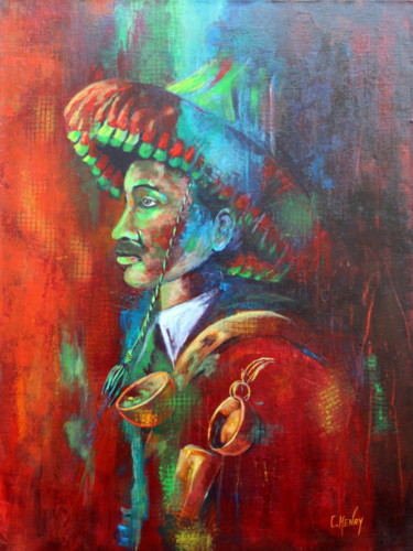 guerrab.jpg Peinture intitulée "guerrab.jpg" par Chantal Henry Lener, Œuvre d'art originale, Acrylique