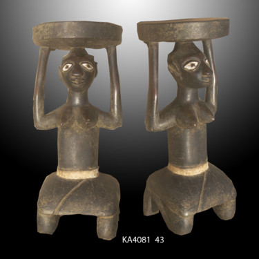 雕塑 标题为“Tabouret Tchokwe  a…” 由Kebe, 原创艺术品, 木