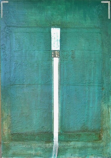 제목이 "eaubleu"인 미술작품 Daniel Coste로, 원작, 아크릴 나무 들것 프레임에 장착됨