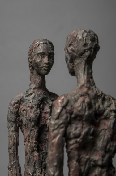 Sculpture titled "L'étreinte" by Vincent Vergone, Original Artwork, Metals