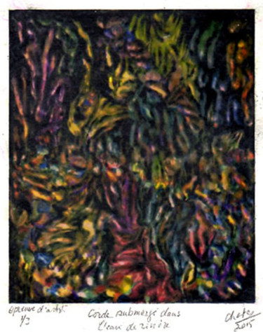 Arts numériques intitulée "corde submergé dans…" par Richard Raveen Chester, Œuvre d'art originale, Peinture numérique