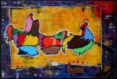 Suivez-moi Peinture intitulée "Suivez-moi" par Isabelle Langlais, Œuvre d'art originale, Acrylique
