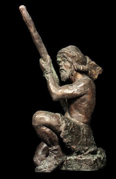 Sculpture intitulée "Le Mage" par Francesca Teresa Ruoppolo, Œuvre d'art originale, Terre cuite
