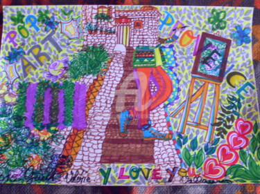 " Mon univers à moi , c'est l'art de vivre en Provence " Dessin intitulée "" Mon univers à moi…" par Valerie Guiot, Œuvre d'art originale, Autre