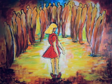 Pintura intitulada "fear" por Christiane Guerry, Obras de arte originais, Acrílico