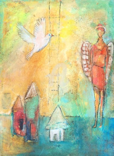 제목이 "Grieving the Spirit"인 미술작품 Lori Solymosi로, 원작, 아크릴