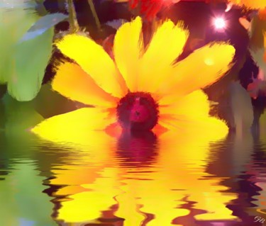 Arts numériques intitulée "Yellow" par Grégory Bianchi, Œuvre d'art originale, Peinture numérique