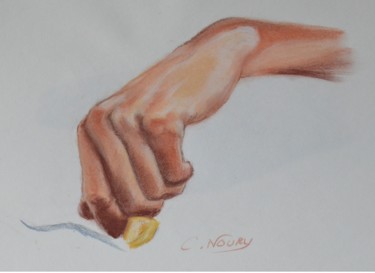 Σχέδιο με τίτλο "Tom's hand 5 "Supro"" από Andromaque, Αυθεντικά έργα τέχνης, Παστέλ
